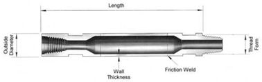 De Boorstaven van Mayhewdraden 114.3mm Diameter met Wrijving Gelaste Hulpmiddelverbindingen voor Roterende Boring